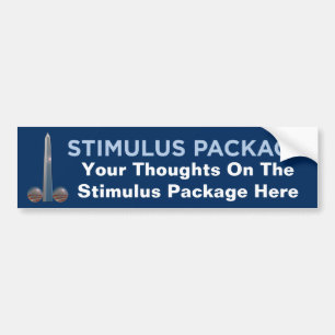 Stimulus-pakket - aangepaste Slogan-Bumpersticker Bumpersticker