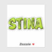 Stina Name Kiwi Design Aufkleber Sticker (Vel)