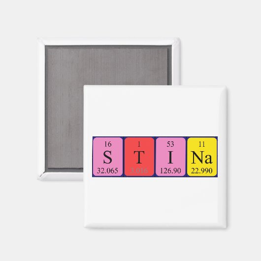 Stina periodieke table name magnet (Voorkant / Achterkant)