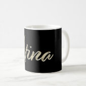 Stina white gold Handwriting Tasse Kaffeetasse Koffiemok (Voorkant rechts)