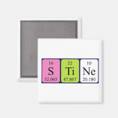 Stine periodiek table name magnet (Voorkant / Achterkant)