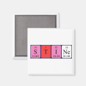 Stine periodiek table name magnet (Voorkant / Achterkant)