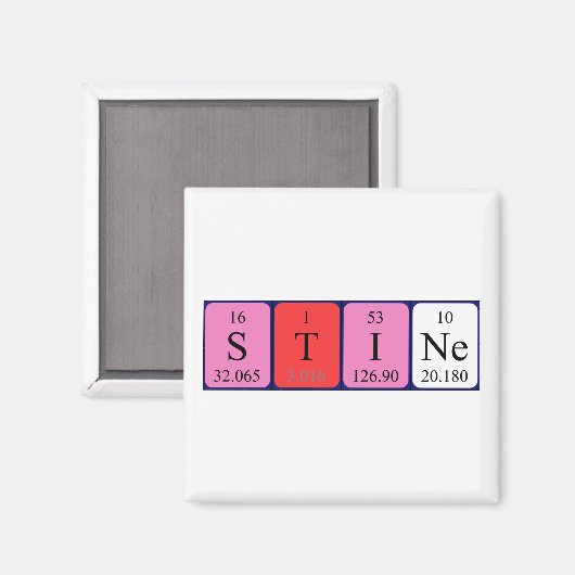 Stine periodiek table name magnet (Voorkant / Achterkant)