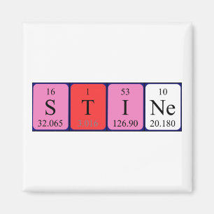 Stine periodiek table name magnet