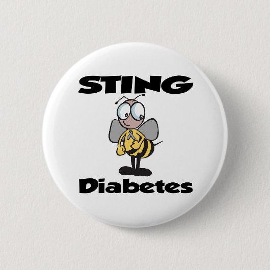 STING Diabetes Ronde Button 5,7 Cm (Voorkant)