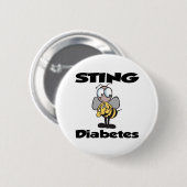 STING Diabetes Ronde Button 5,7 Cm (Voorkant /achterkant)