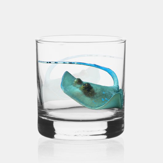 Stingray - Abstract Design - Knip uit een foto | Whisky Glas (Voorkant)