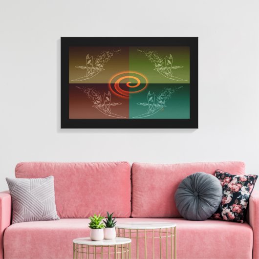 Stingray Canvas Afdruk (Insitu (Woonkamer))