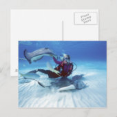 Stingray City, Grand Cayman, Kaaimaneilanden, Briefkaart (Voorkant / Achterkant)