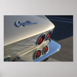Stingray Corvette Achterlichten - Orange County Poster
