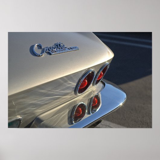 Stingray Corvette Achterlichten - Orange County Poster (Voorkant)