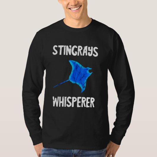Stingray Fluisteraar Manta Rog Haai Vis Zee Scheps T-shirt (Voorkant)