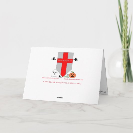 "Stingray" Halowe'en Kaart (Achterkant)