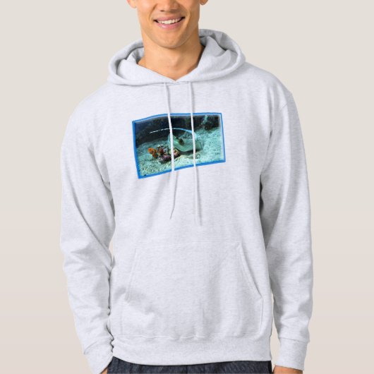 Stingray in beweging - Fotografisch ontwerp | Hoodie (Voorkant)
