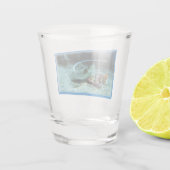 Stingray in beweging - Fotografisch ontwerp | Shot Glas (Achterkant)