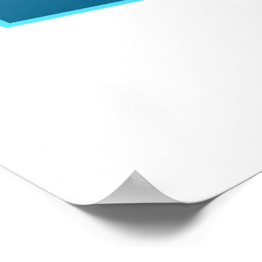 Stingray in beweging! Ontwerpverloop blauwe achter Poster (Hoek)