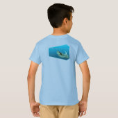 Stingray in beweging! Ontwerpverloop blauwe achter T-shirt (Achterkant volledig)