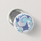 Stingray in de oceaan illustratie ronde button 3,2 cm (Voorkant /achterkant)