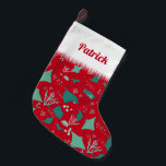 Stingray koraalrif duiken oceaan thema kleine kerstsok<br><div class="desc">Koele kerstkous bedrukt met een patroon van Stingrays en Manta Rays zwemmen over een koraalrif. Geweldig idee voor duikers en oceaanliefhebbers. Wijzig de naam naar wens.</div>