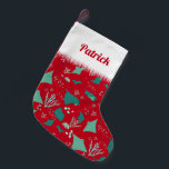 Stingray koraalrif duiken oceaan thema kleine kerstsok<br><div class="desc">Koele kerstkous bedrukt met een patroon van Stingrays en Manta Rays zwemmen over een koraalrif. Geweldig idee voor duikers en oceaanliefhebbers. Wijzig de naam naar wens.</div>