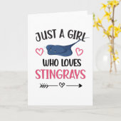 Stingray Lover Manta-Ray Zee Animal Stingray Girl Kaart (Gele Bloem)