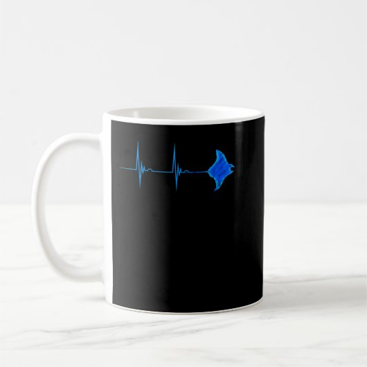 Stingray Manta Ray Heartbeat EKG Pulseline Zee Lif Koffiemok (Links)
