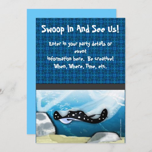 Stingray (Manta Ray) Kaart (Voorkant / Achterkant)