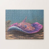 Stingray op de onderkant van het zee legpuzzel (Horizontaal)
