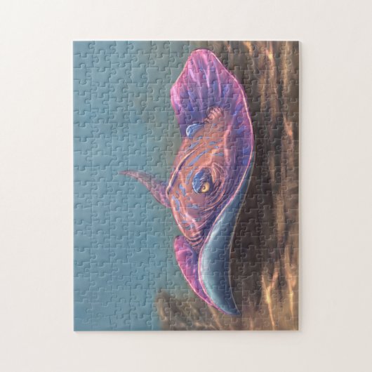 Stingray op de onderkant van het zee legpuzzel (Verticaal)