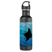 Stingray Retro Ocean Water Animal Manta Ra Waterfles (Voorkant)