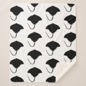 Stingray Silhouette Sherpa Deken (Voorkant)