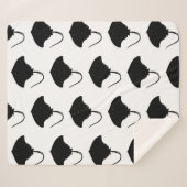 Stingray Silhouette Sherpa Deken (Voorkant (horizontaal))
