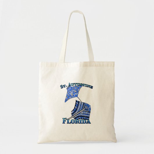 Stingray Sint Augustine Florida Vacation Tribal Tote Bag (Voorkant)