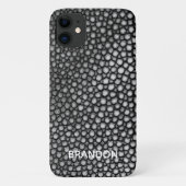 Stingray Skin Black Print Name Persoonlijk Case-Mate iPhone Case (Achterkant)
