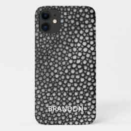 Stingray Skin Black Print Name Persoonlijk Case-Mate iPhone Case