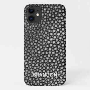 Stingray Skin Black Print Name Persoonlijk Case-Mate iPhone Case