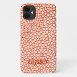 Stingray Skin Coral Print Name Persoonlijk Case-Mate iPhone Case