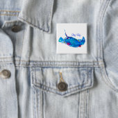 Stingray Square Pin Button (In situ)
