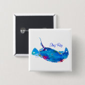 Stingray Square Pin Button (Voorkant /achterkant)