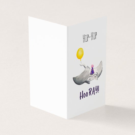 Stingray Verjaardag Kaart (Buitenkant)