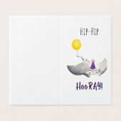 Stingray Verjaardag Kaart (Buitenkant ongevouwen)