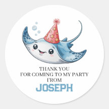 Stingray verjaardagsfeestje bedankt