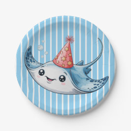 Stingray verjaardagsfeestje papieren bordje