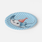 Stingray verjaardagsfeestje papieren bordje (Gekanteld)