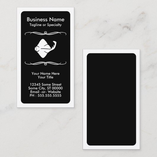 stingray visitekaartje (Voorkant / Achterkant)