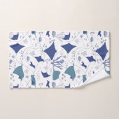 Stingrays Aquatic Wildlife Blauw en Wit Handdoek (Handdoek)