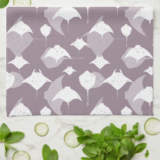 Stingrays en Manta Rays Ocean Thmed Theedoek (Gevouwen)