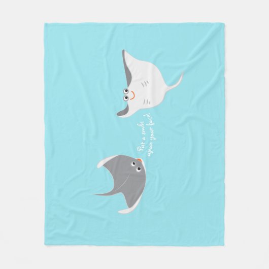 Stingrays Fleece Deken (Voorkant)