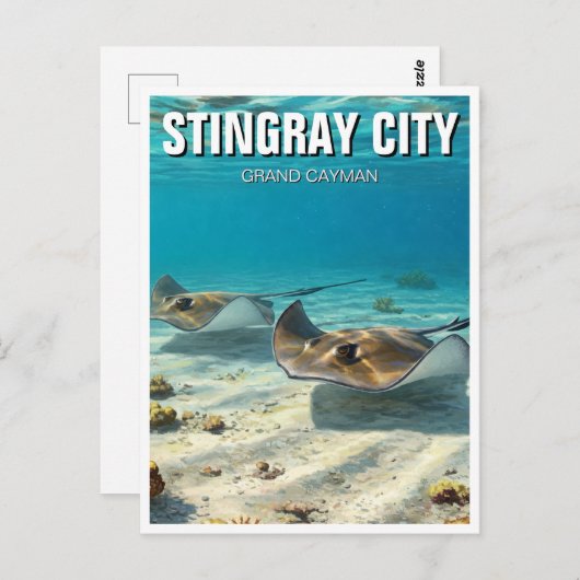 Stingrays in Grand Cayman Reizen Briefkaart (Voorkant / Achterkant)