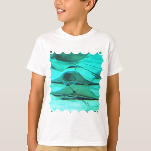 Stingrays op Ocean Floor Youth T-Shirt (Voorkant)